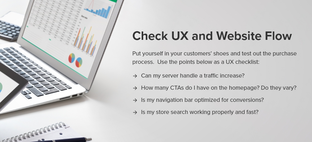 Check UX and website flow