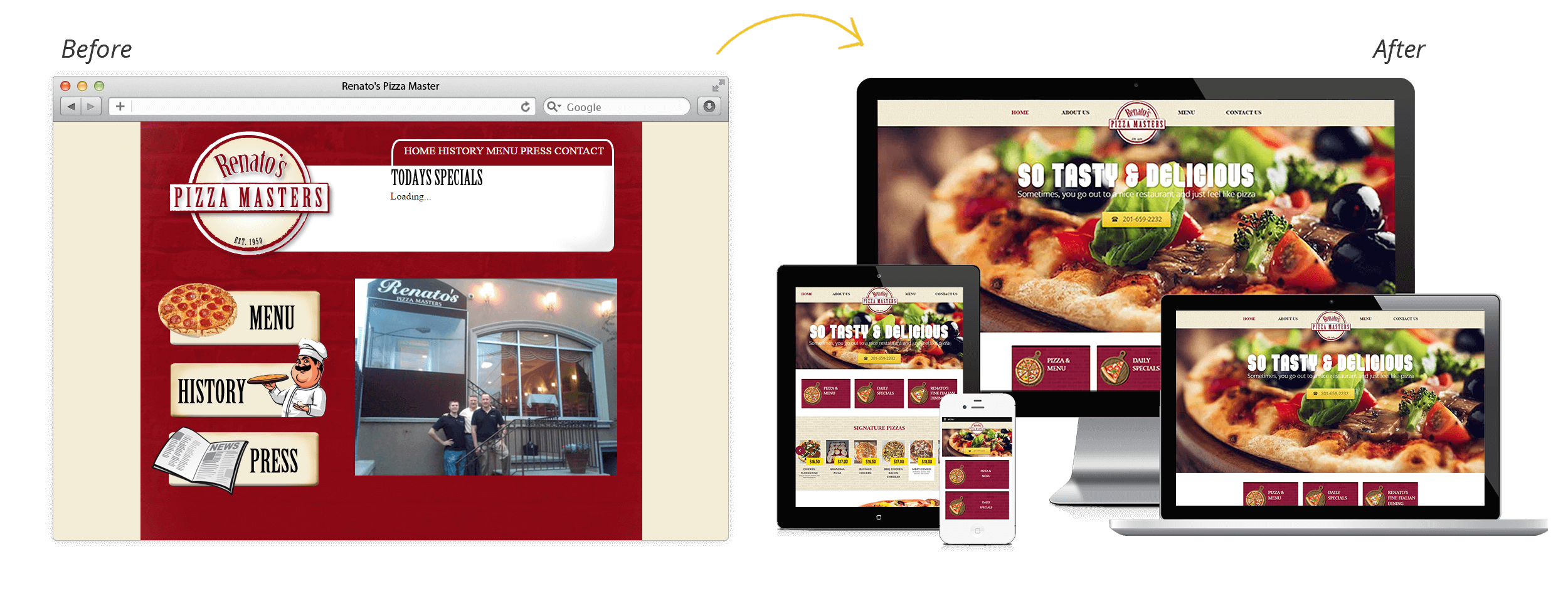 Renato's Pizza Masters Launches New Website!