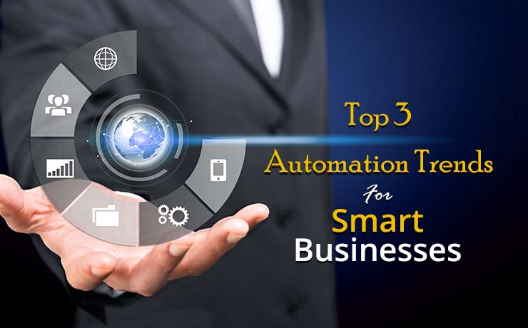 An array of automation solutions on a businessperson hand
