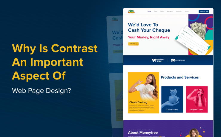 why is contrast an important aspect of web page design?