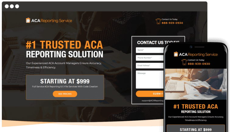 ACA Reporting Service: B2B Website Redesign