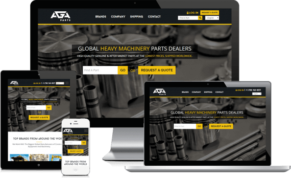 AGA Truck Parts Web Design Custom Website