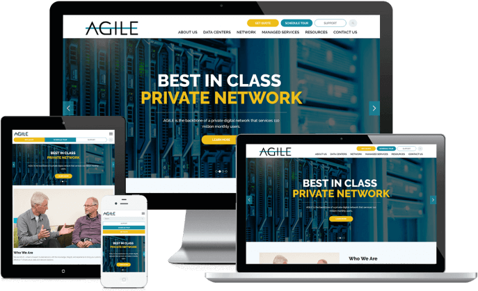 Custom website design for an IT infrastructure firm