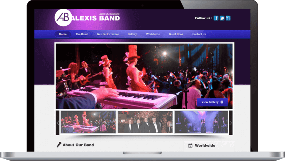 Alexis Band Web Design Custom Website