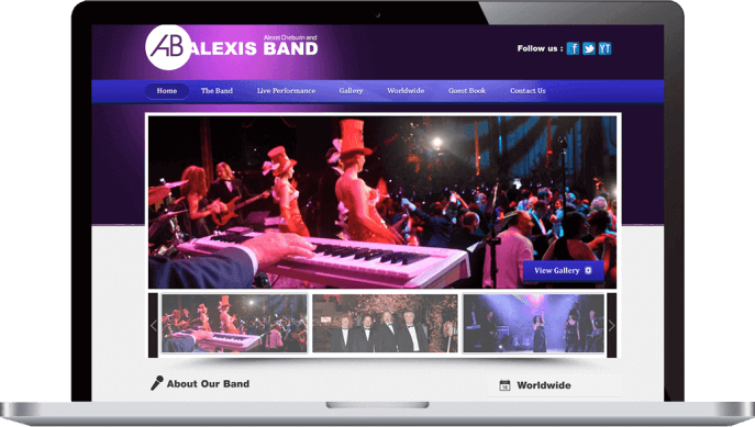 Custom website design for musicians