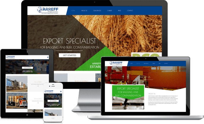 Custom website design for a transloading facility