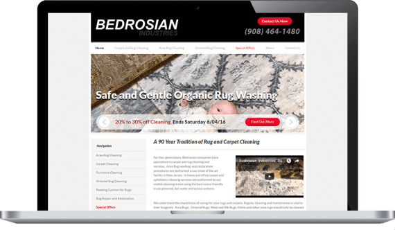 Bedrosian Rugs Web Design Custom Website