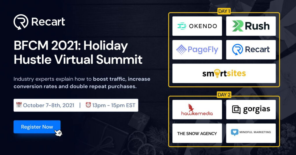 BFCM 2021: Holiday Hustle Virtual Summit, a channel partner event with SmartSites