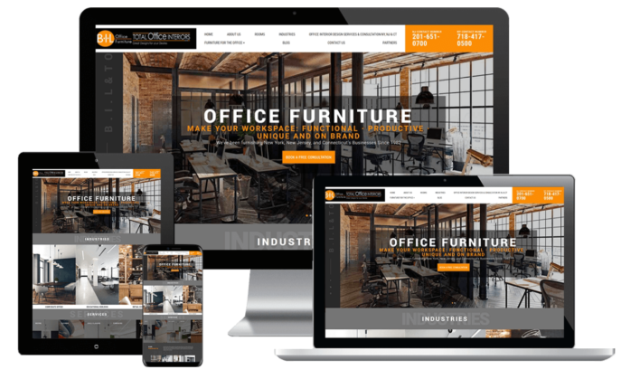 Custom WordPress Development & SEO Services for an Office Furniture Company