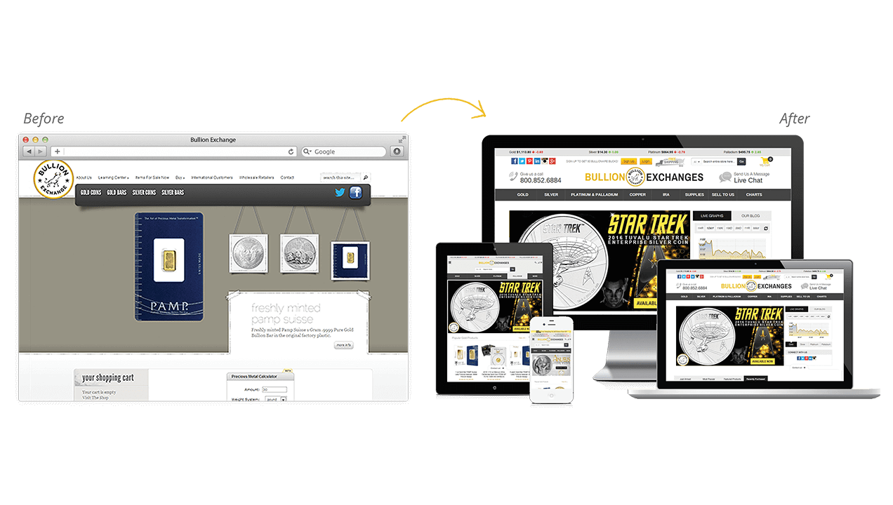 Bullion Exchanges, Coin & Gold Dealer Marketing & Web Design