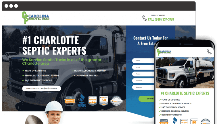 Carolina Septic Pro: Homeservices Website Redesign