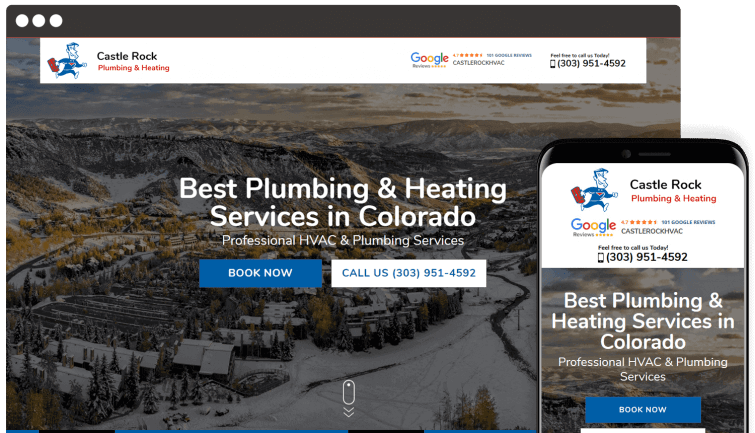 Castle Rock Plumbing & Rocking: Homeservices Website Redesign