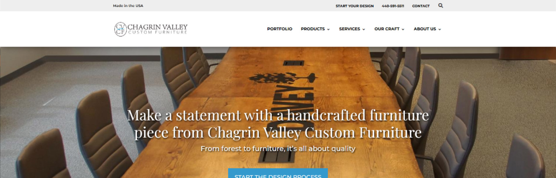 Chagrin Valley Custom Furniture Banner