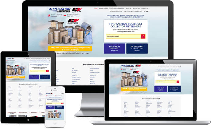 Ecommerce website for air filters