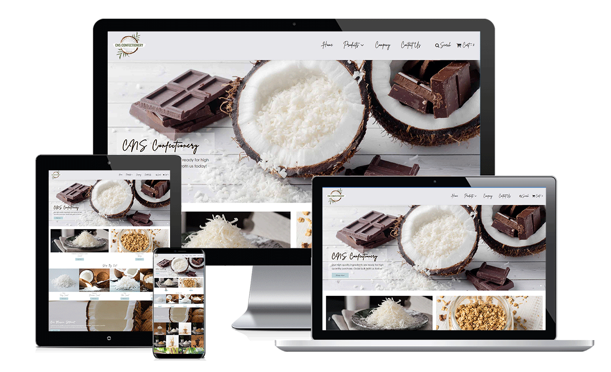 CNS Confectionery Retail Web Design Showcase