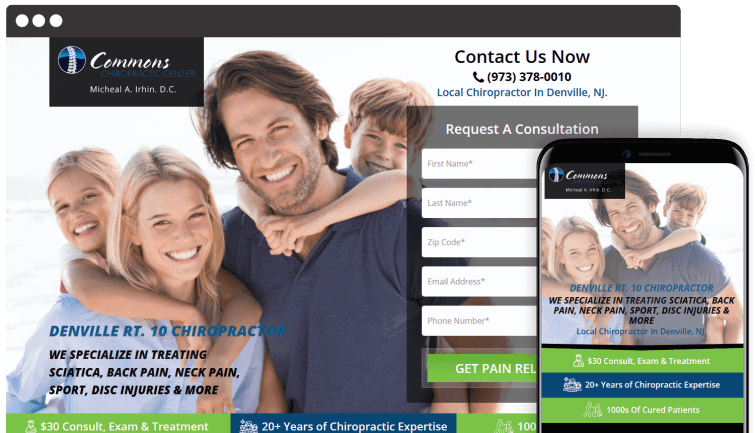 Commons Chiropractic Center: Medical Website Redesign