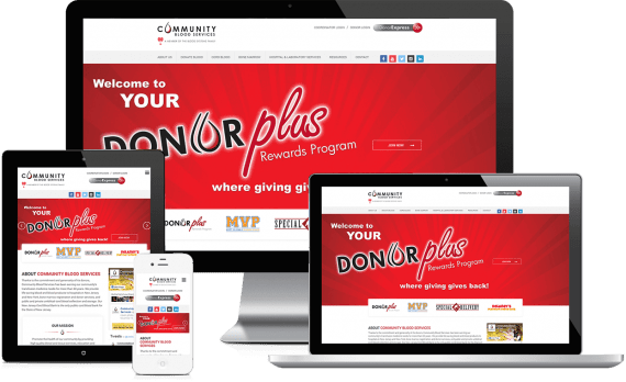 Community Blood Services Web Design Nonprofit