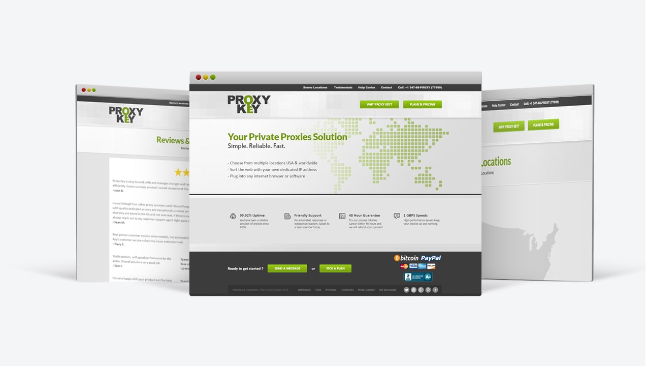Proxy Key website designs