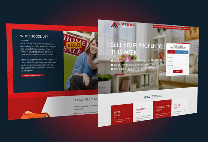 Distressed Houses NJ Custom Home Buyers Website