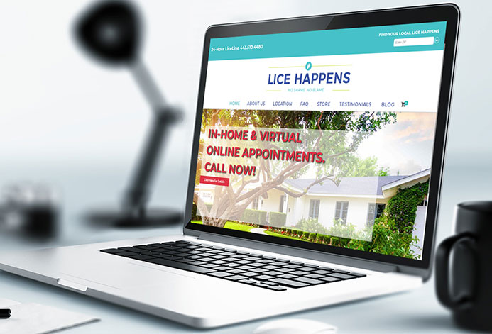 Lice Happens Custom Lice Treatment Center Website
