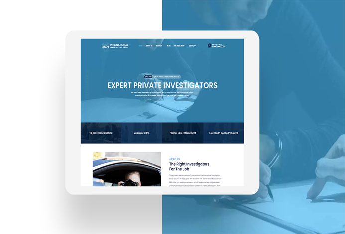 International Investigators Custom Private Investigator Services Website