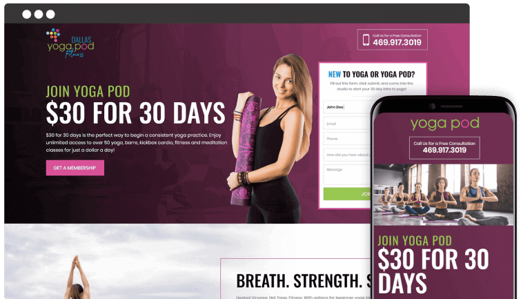 dallas-yoga-pod-fitness-local-business-industry-website-redesign