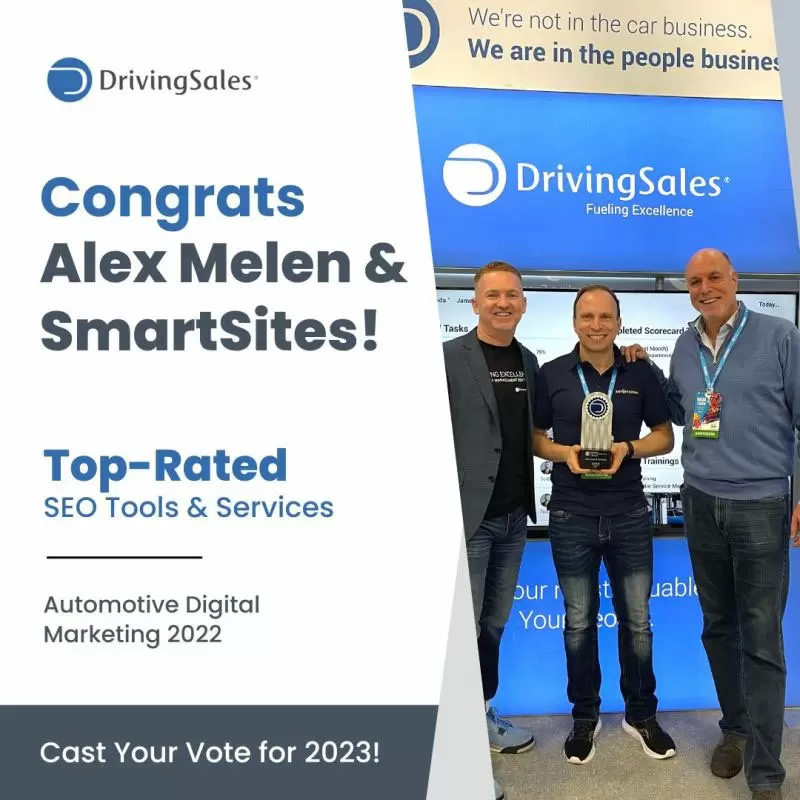 Dealer Satisfaction Award for SEO Services by DivingSales