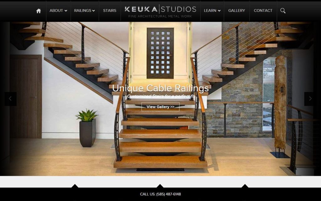 Keuka Studios homepage on a laptop
