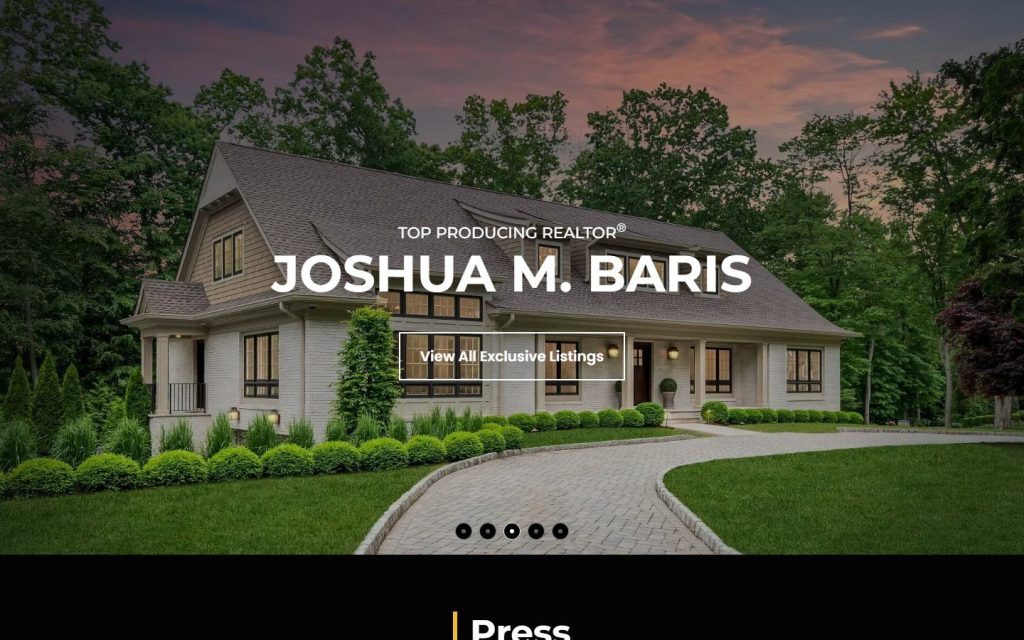 NJ Lux Real Estate website home page