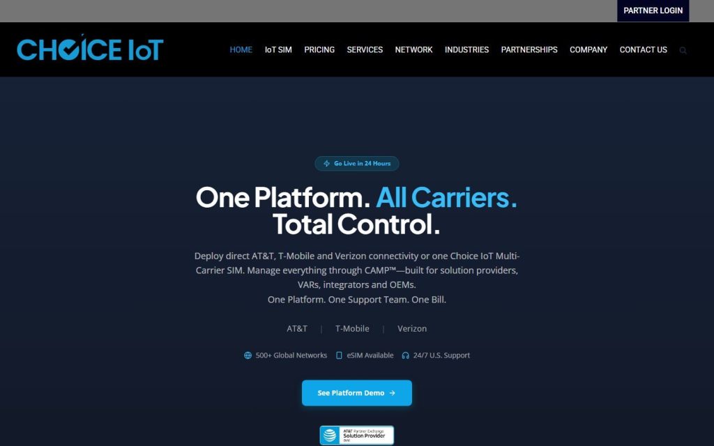 Choice Business Connections homepage on a laptop