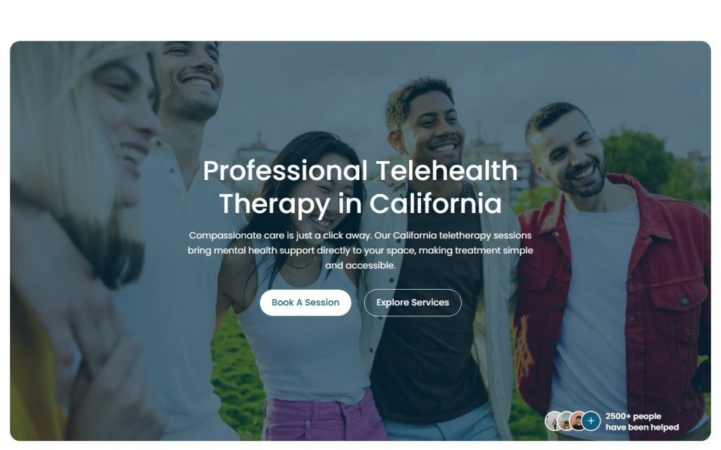 Being Well Therapy Group homepage on desktop