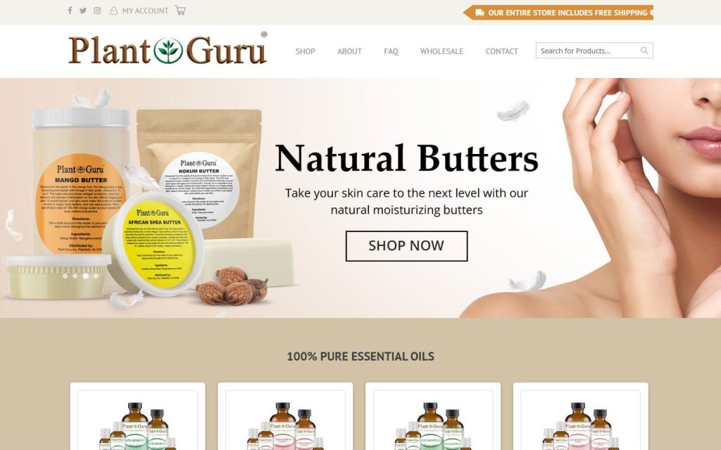 Plant Guru website home page