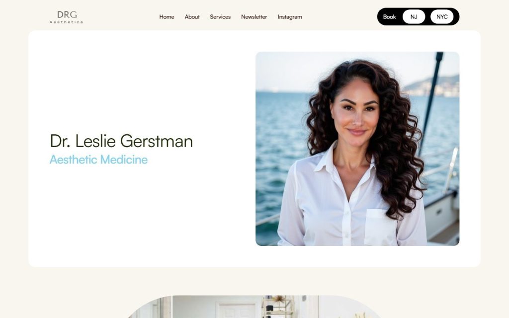 Gerstman Cosmetic & Laser Spa homepage on desktop