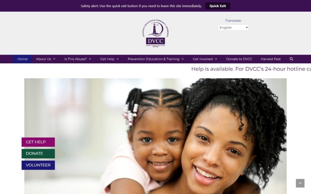 DVCCT homepage on a laptop