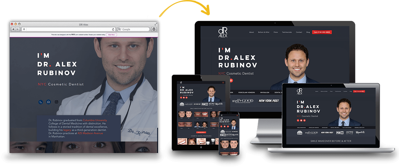Dr. Alex Web Design Example
