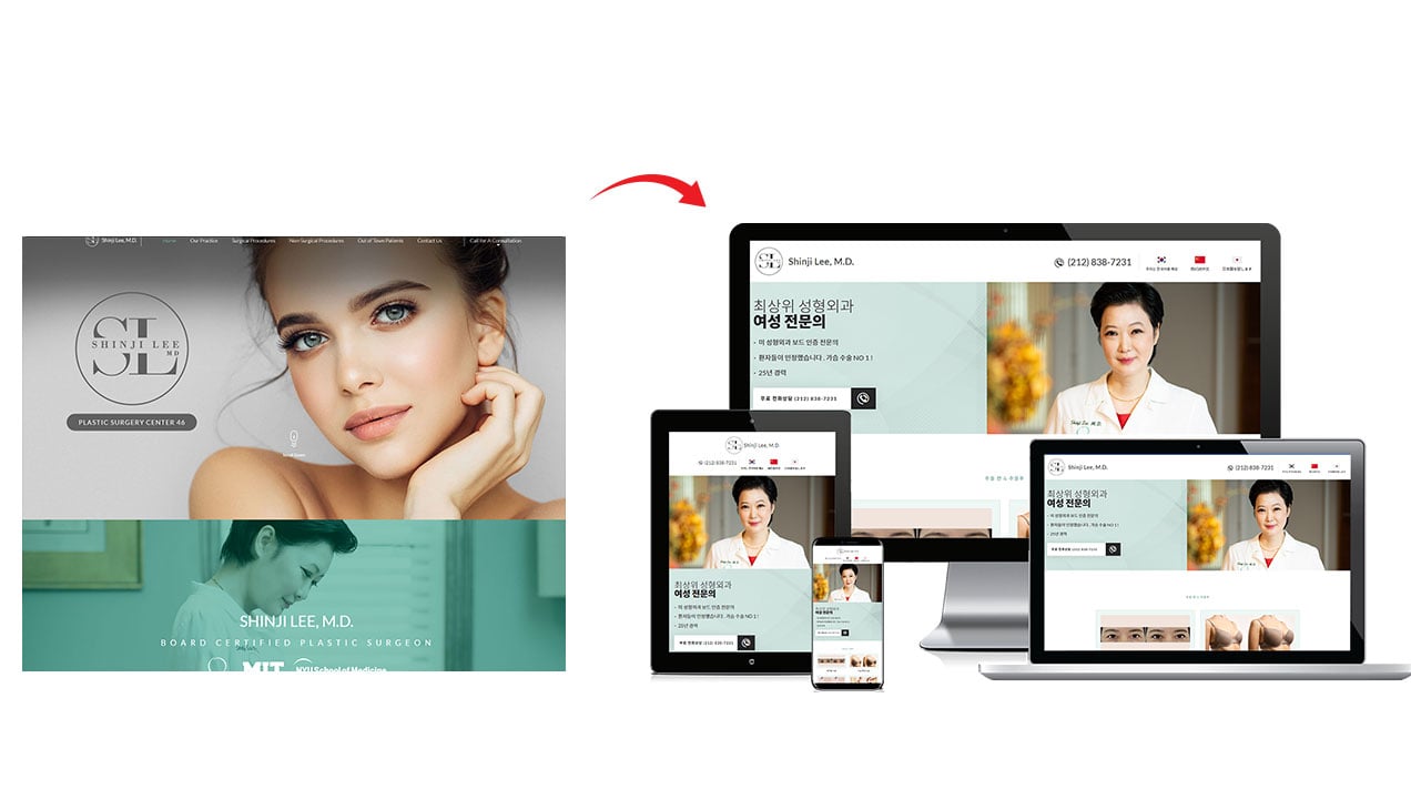 Shinji Lee MD, Medical Healthcare case study before/after