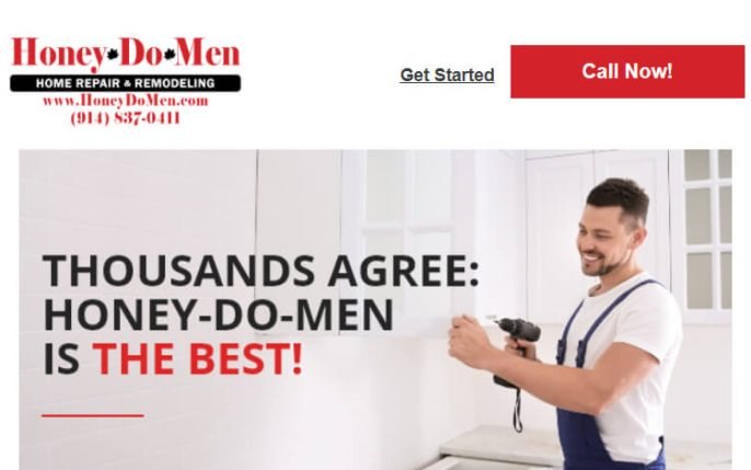 Honey-Do-Men landing page