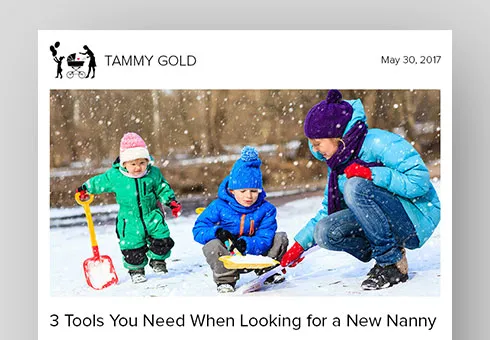 Email Newsletter Design for Tammy Gold