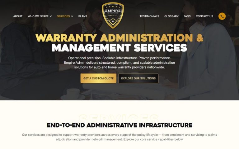 Empire Admin: Warranty administration services