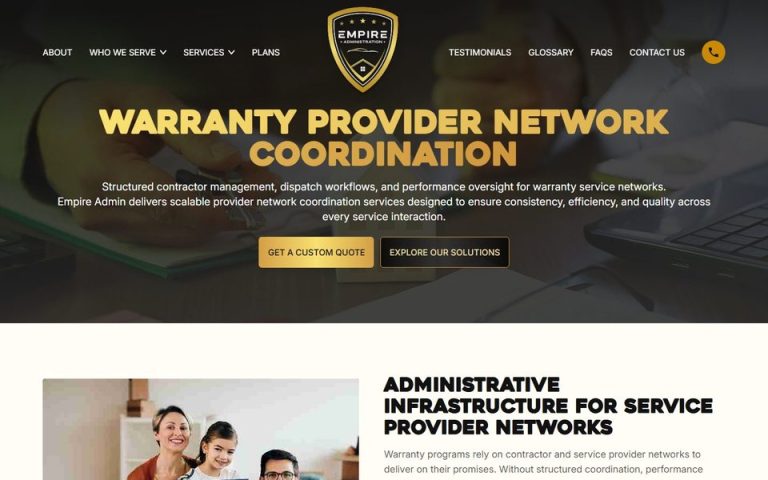 Empire Admin: Provider network coordination