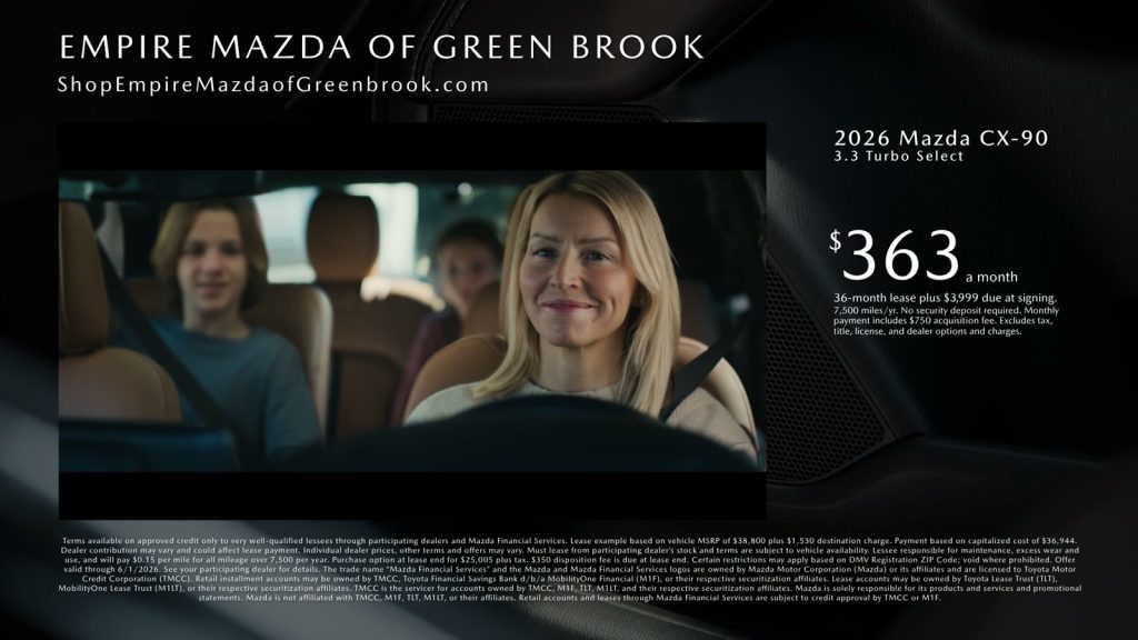 Frame from Empire Mazda of Green Brook's 30-second streaming TV spot