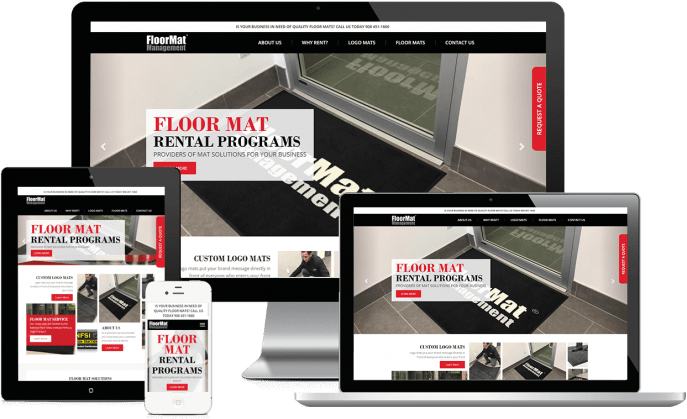 Custom website design for floor mat solutions