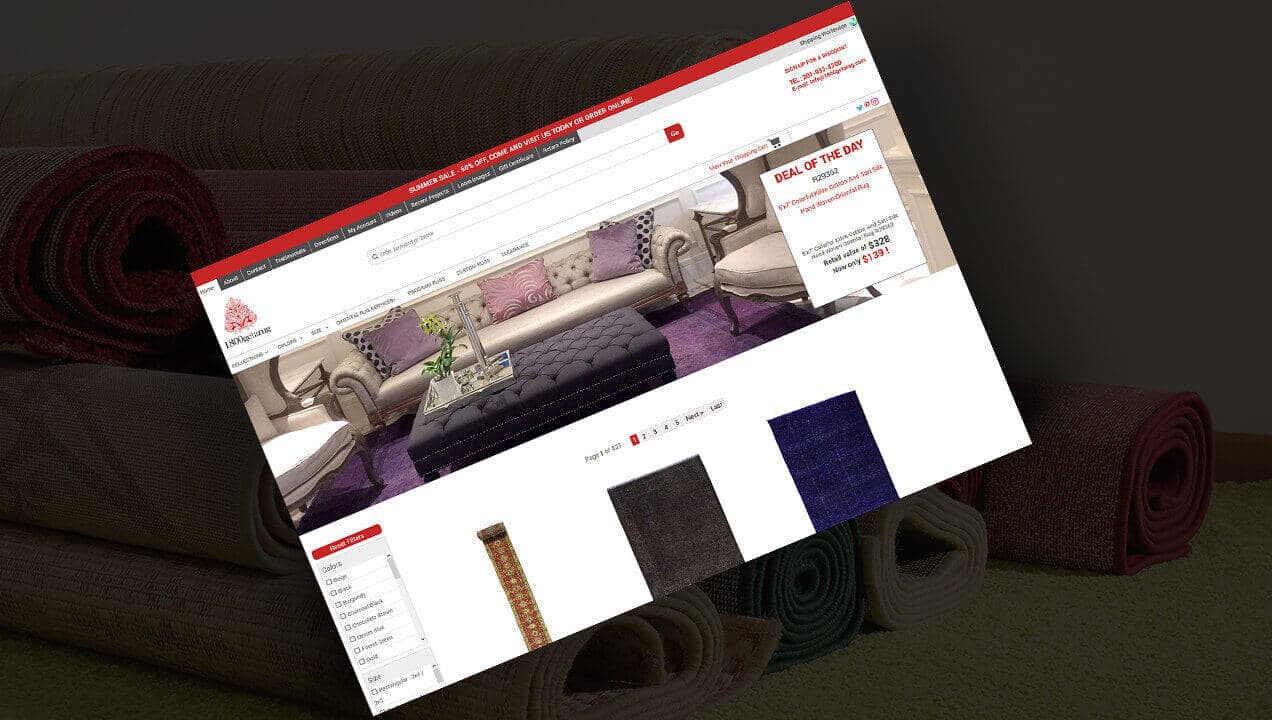 1800 get a rug website on a tablet