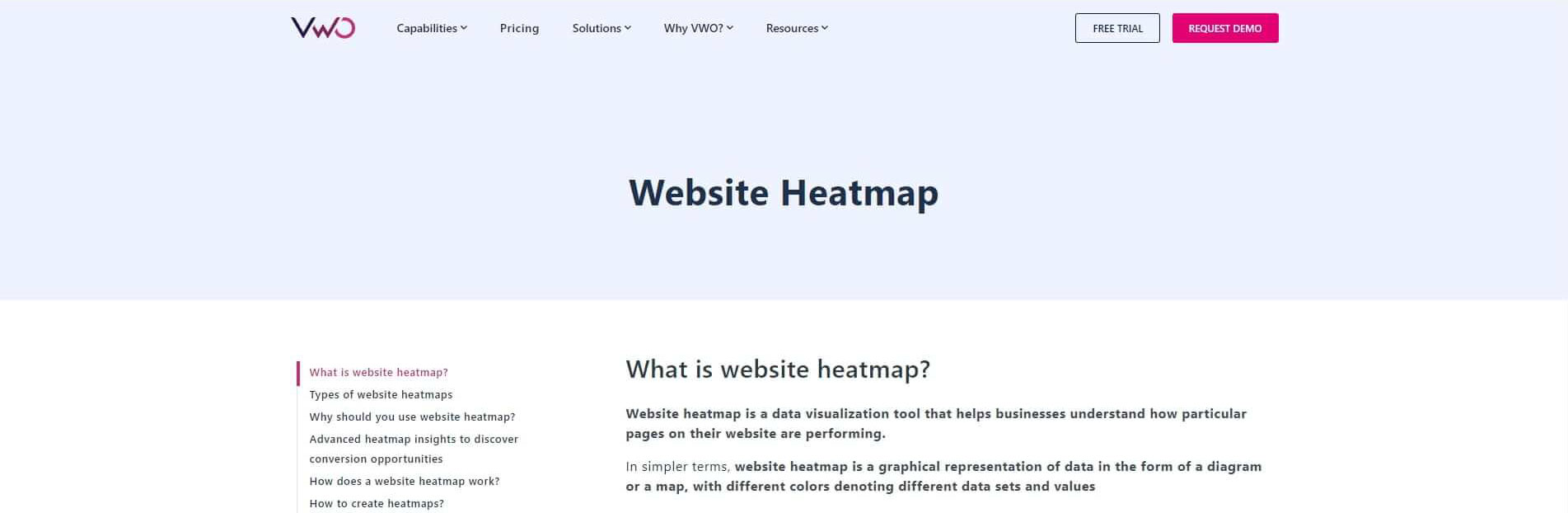 VWO Website Heatmap