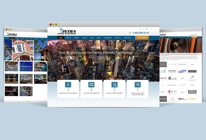 Intra Home Systems WordPress Website