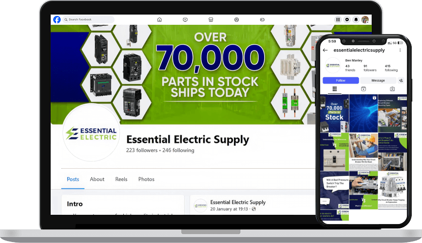 Social Media Growth for Essential Electric Supply Showcase