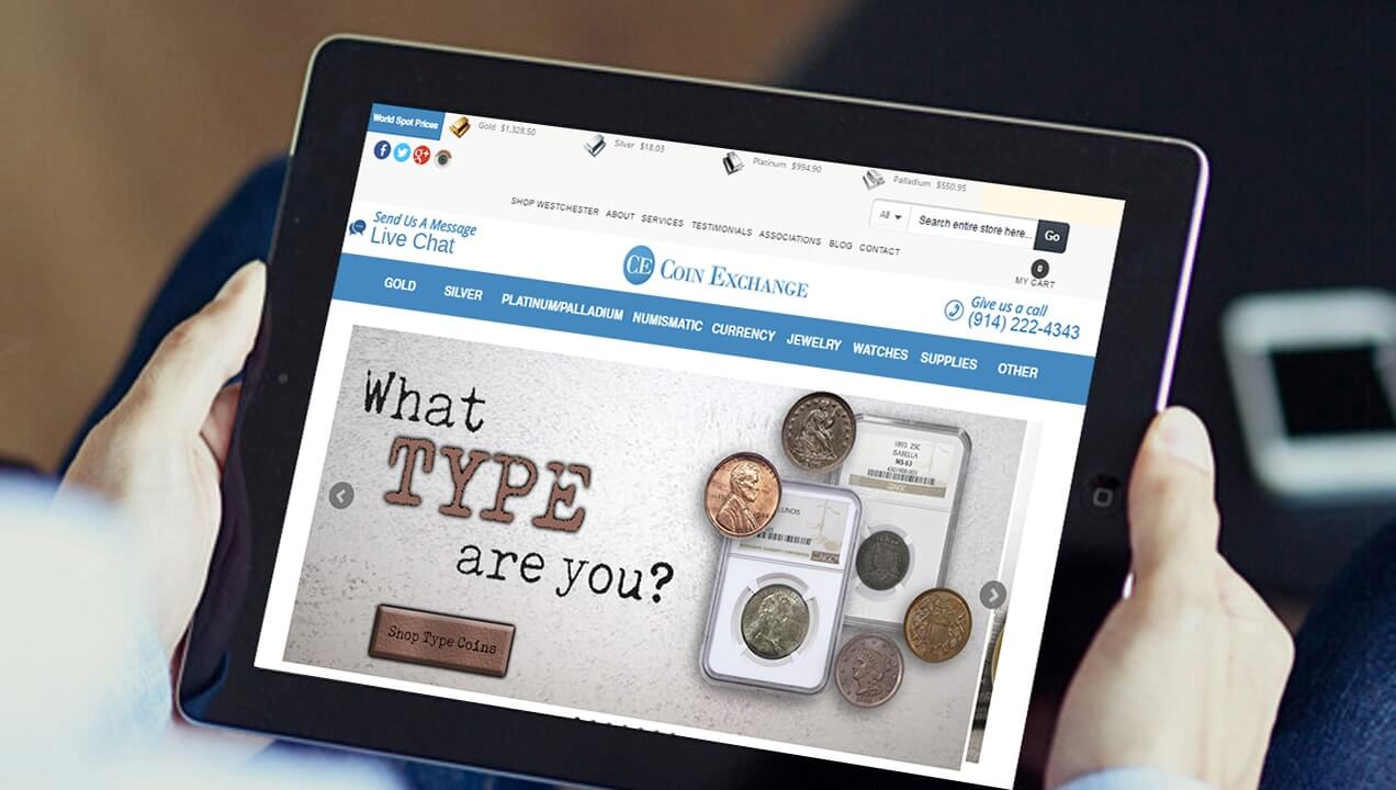 Coin Exchange website on a laptop