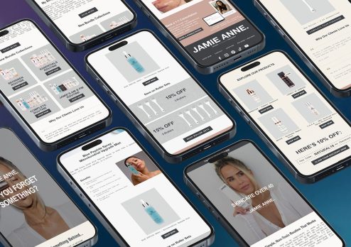Jamie Anne Aesthetics Email & SMS Marketing Retail