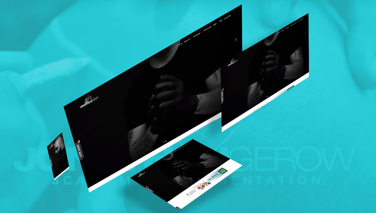 Jonathan Gerow website on desktop and mobile