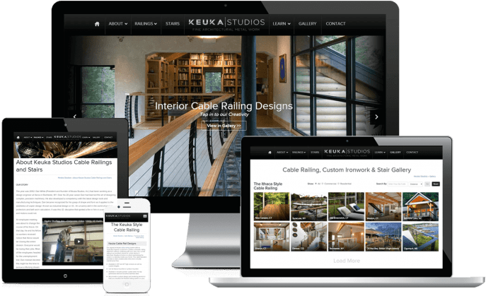 Custom website design for a railing contractor